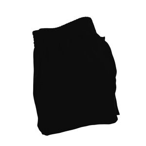 Babaton Women's Black Elastic Waist Wide Leg‎ Cropped Casual Pants XS
